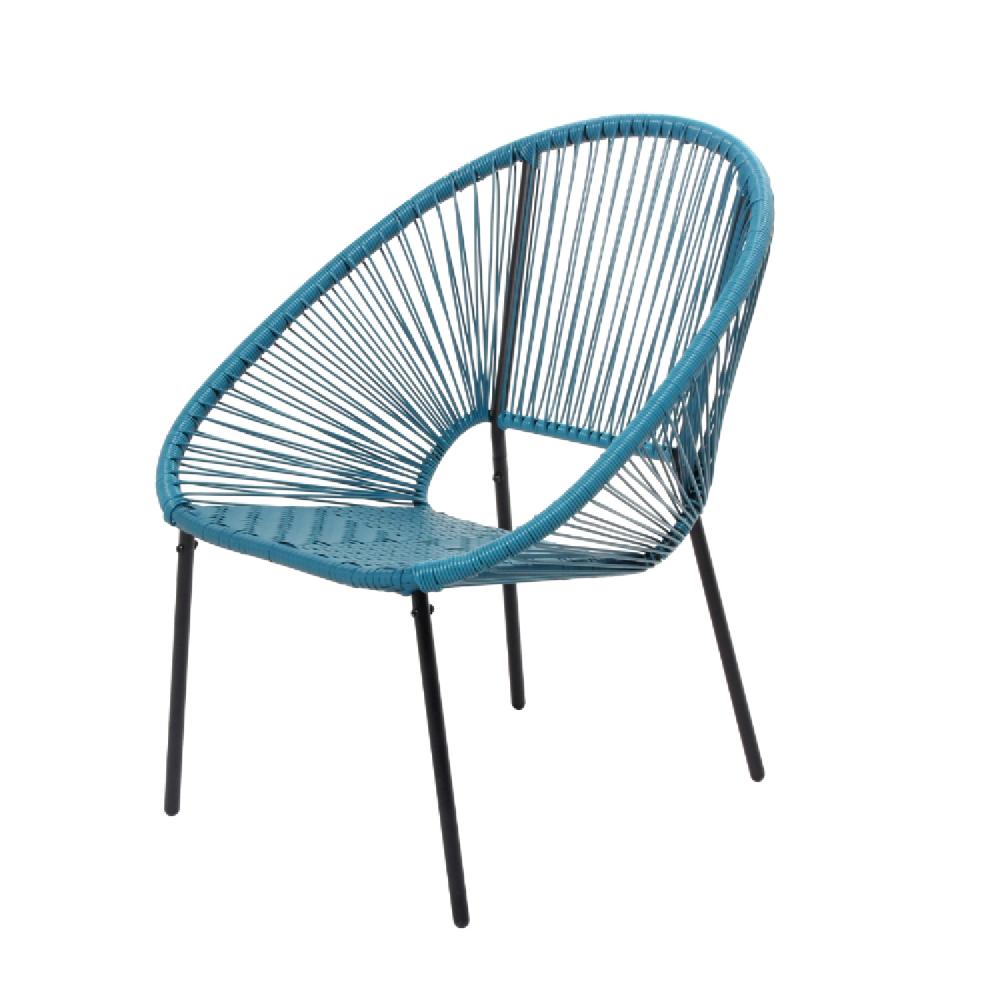 Lote De 2 Sillones + Mesa Baja Azul ACAPULCO