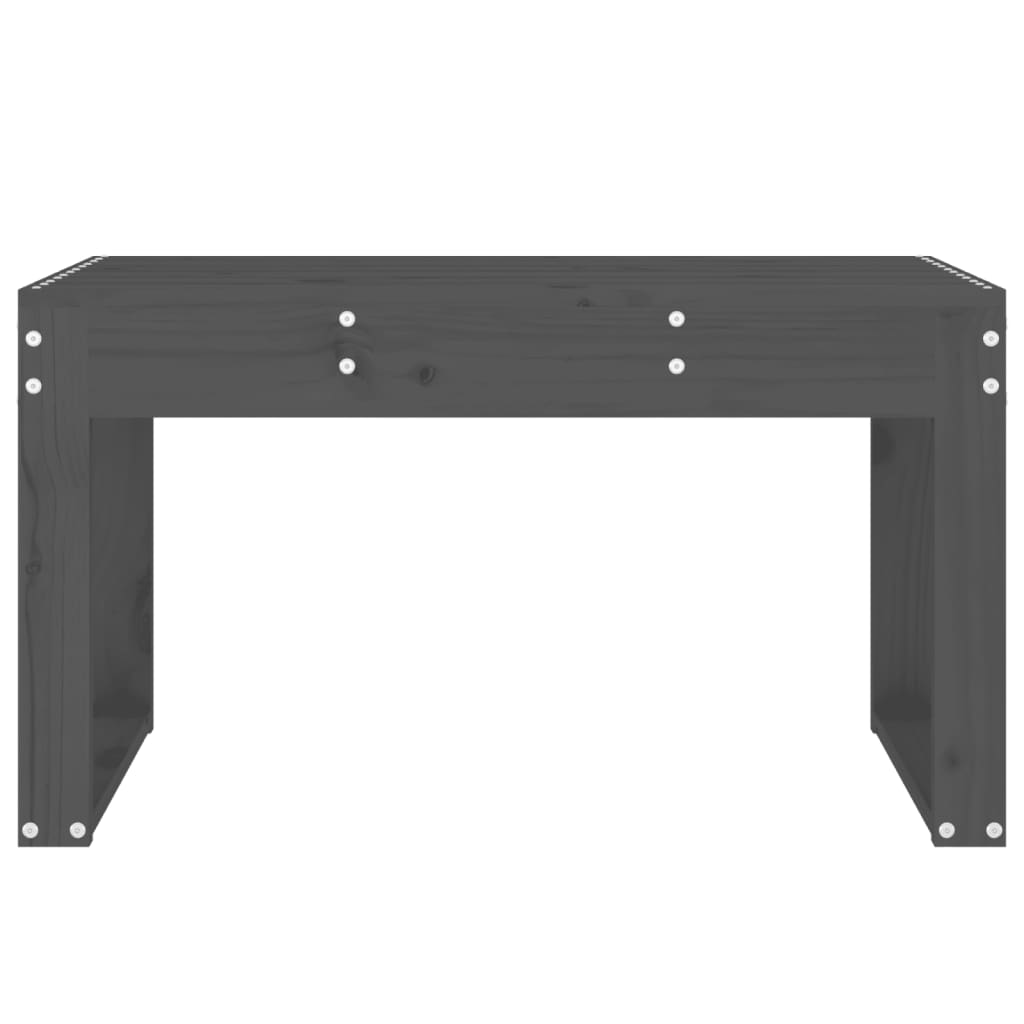 Maison Exclusive - Banco De Jardín Madera Maciza De Pino Gris 80x38x45 Cm