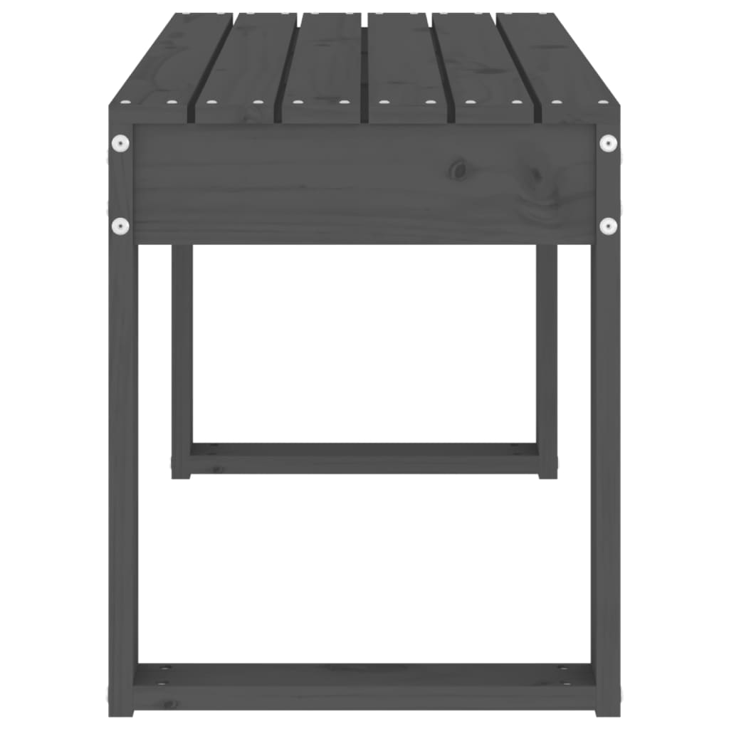 Maison Exclusive - Banco De Jardín Madera Maciza De Pino Gris 80x38x45 Cm