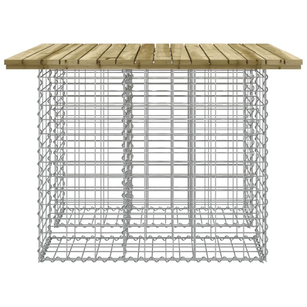 Maison Exclusive - Banco Jardín Cesta Gaviones Madera Pino Impregnada 100x102x72cm