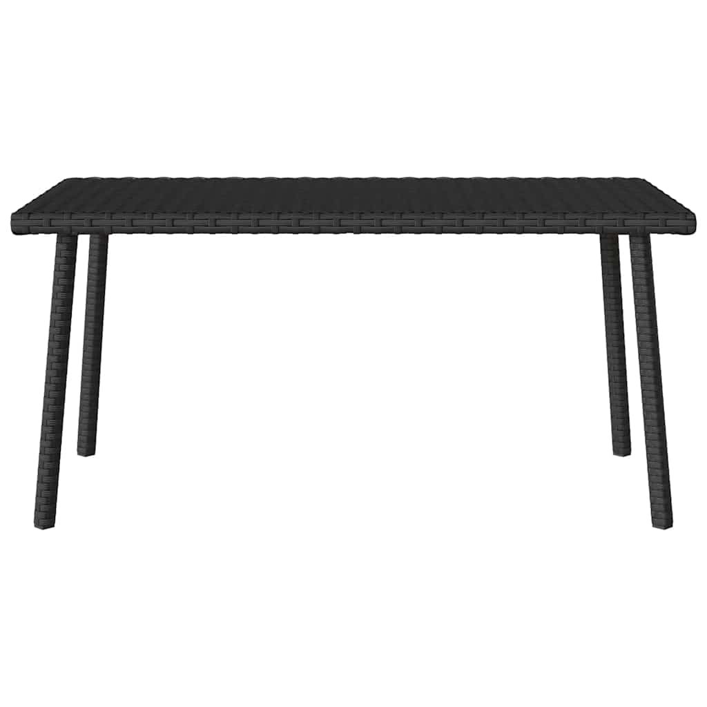 Maison Exclusive - Mesa Centro Jardín Rectangular Negra 80x40x37cm Ratán Sintético