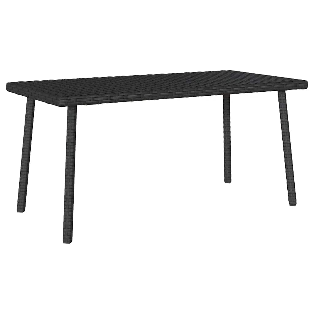 Maison Exclusive - Mesa centro jardín rectangular negra 80x40x37cm ratán sintético