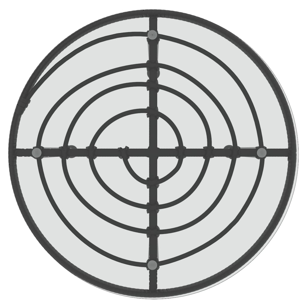 Maison Exclusive - Mesa De Comedor De Vidrio Templado Y Acero Negro 55 Cm