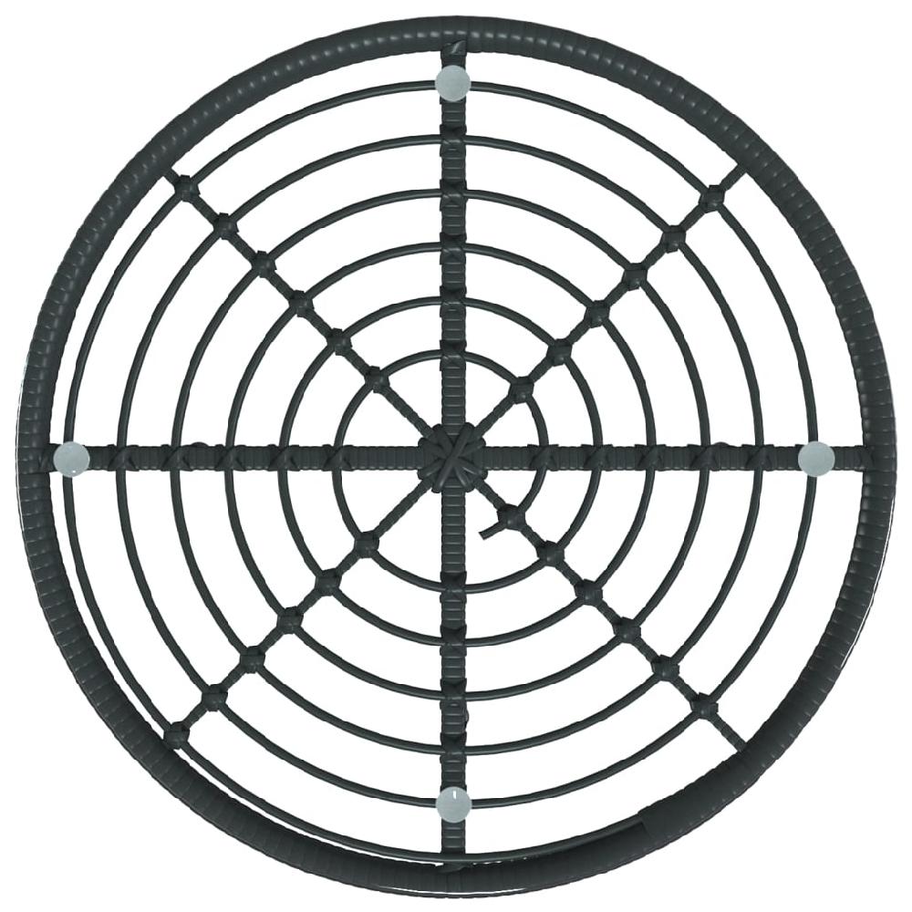 Maison Exclusive - Mesa De Comedor De Vidrio Templado Y Acero Negro 80 Cm