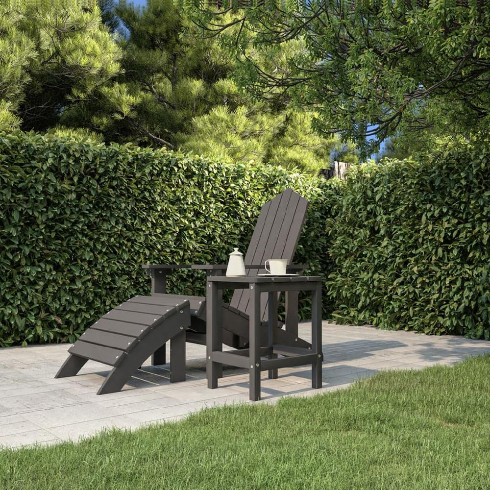 Maison Exclusive - Mesa De Jardín Adirondack HDPE Antracita 38x38x46 Cm