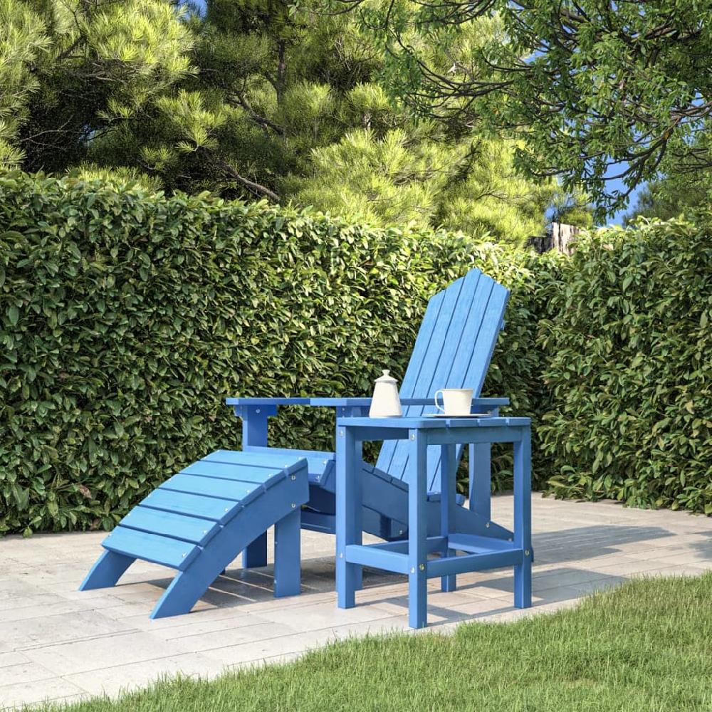 Maison Exclusive - Mesa De Jardín Adirondack HDPE Azul Agua 38x38x46 Cm