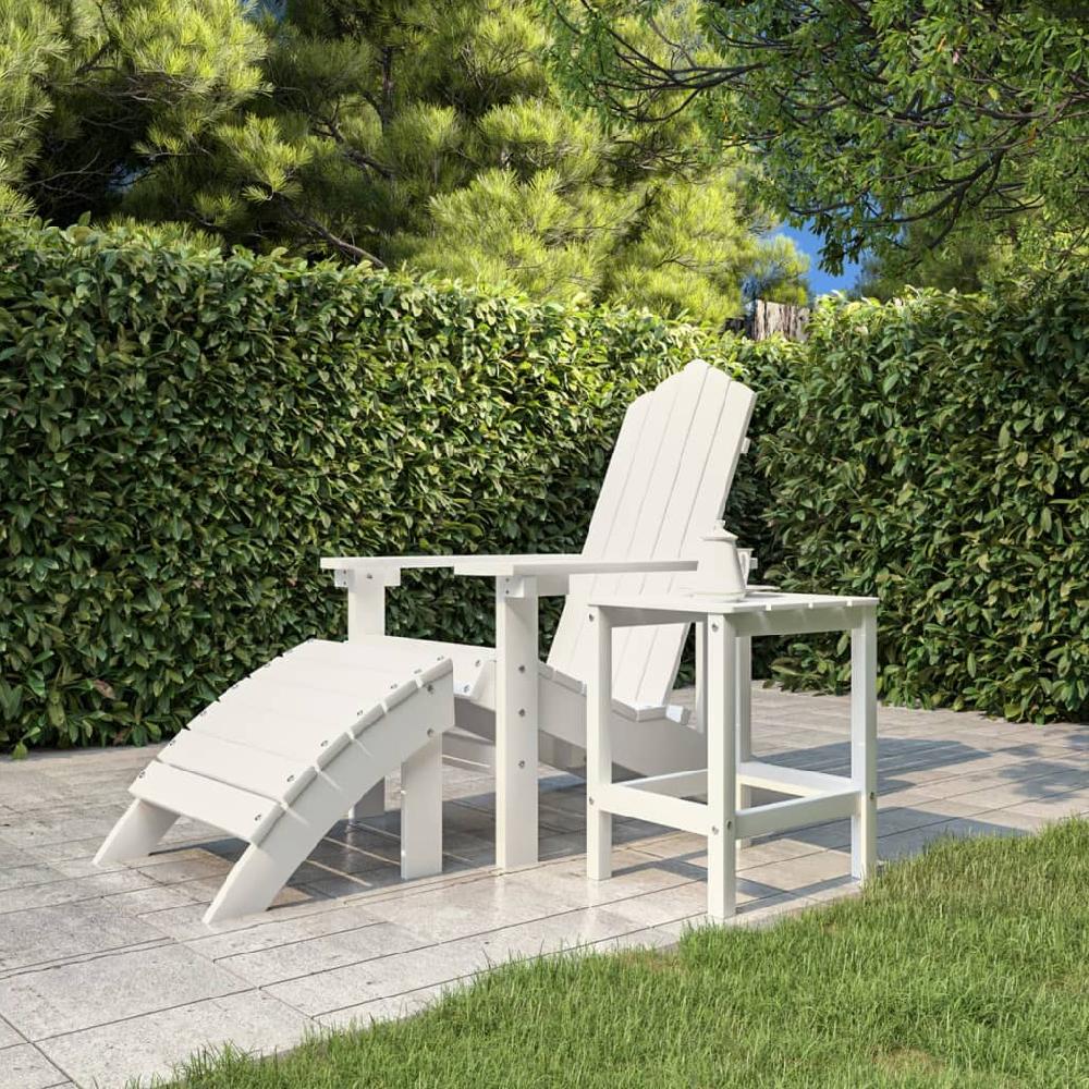 Maison Exclusive - Mesa De Jardín Adirondack HDPE Blanca 38x38x46 Cm