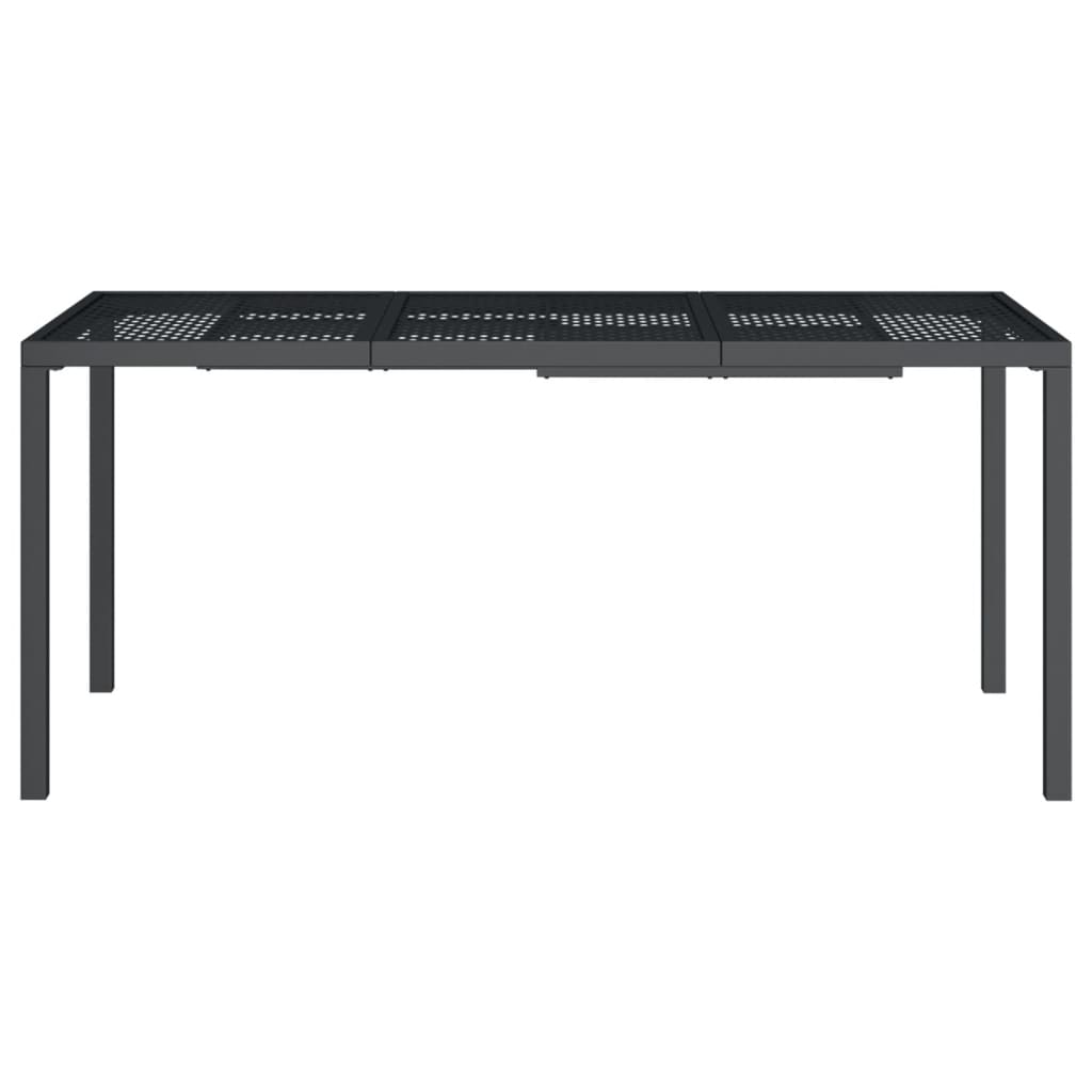 Maison Exclusive - Mesa De Jardín De Acero Gris Antracita 165x80x72 Cm