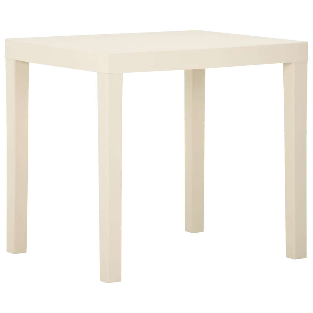 Maison Exclusive - Mesa de jardín de plástico blanca 79x65x72 cm