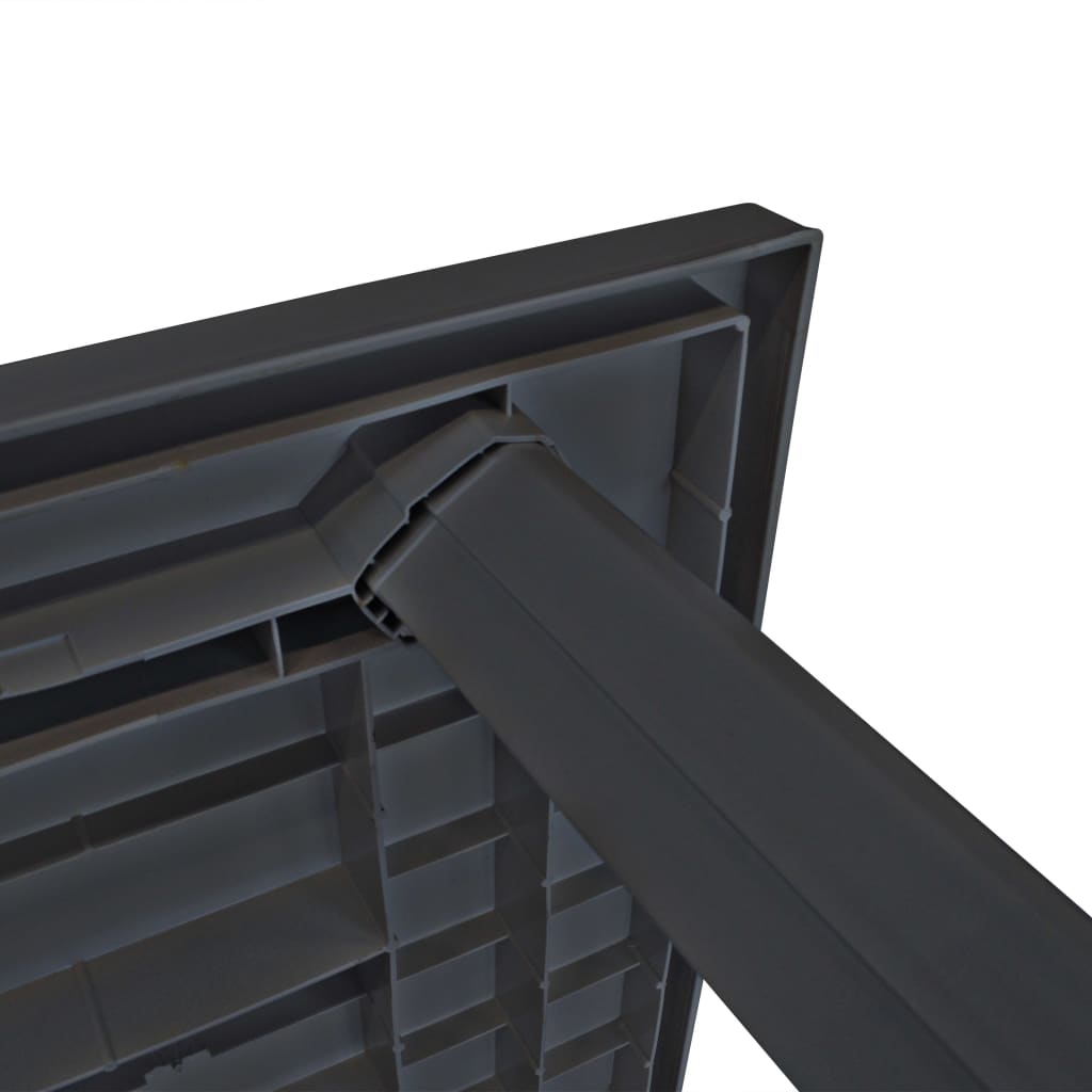 Maison Exclusive - Mesa De Jardín De Plástico Gris Antracita 126x76x72 Cm
