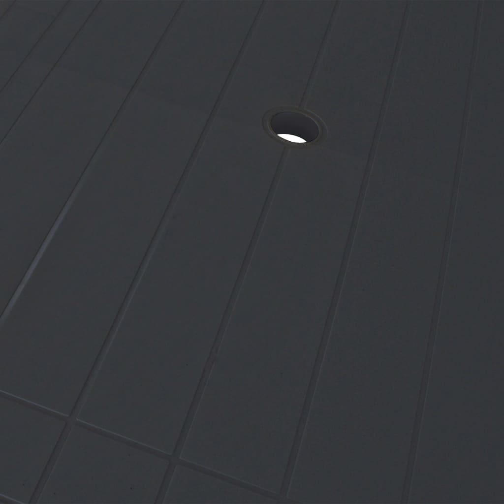 Maison Exclusive - Mesa De Jardín De Plástico Gris Antracita 126x76x72 Cm