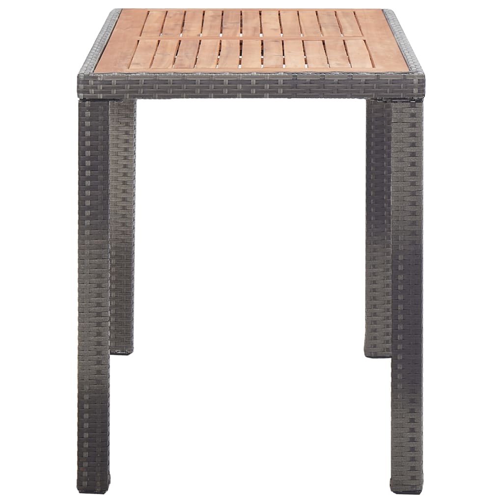 Maison Exclusive - Mesa De Jardín Madera Maciza Acacia Gris Y Marrón 123x60x74 Cm