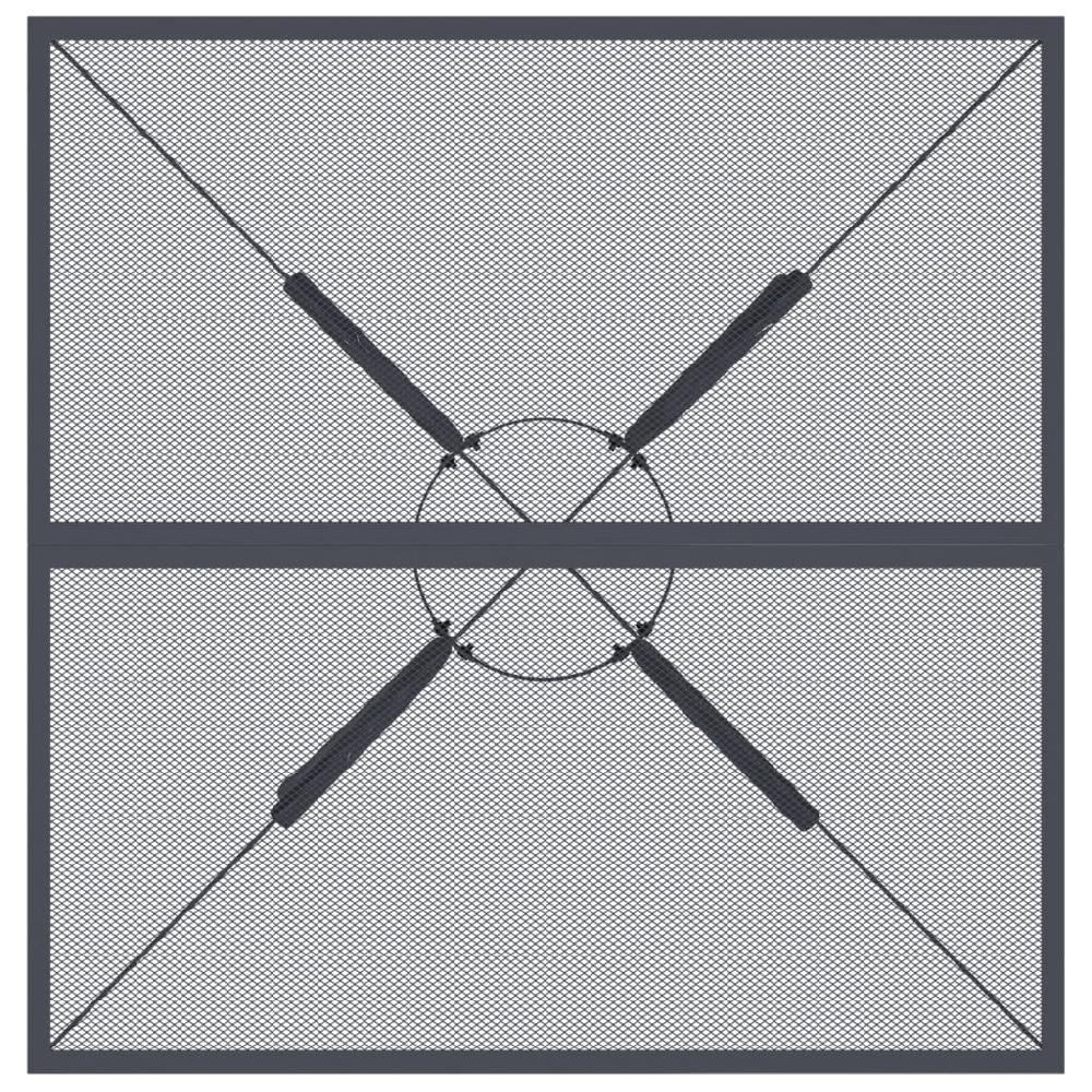 Maison Exclusive - Mesa De Jardín Malla De Acero Gris Antracita 80x80x72 5 Cm