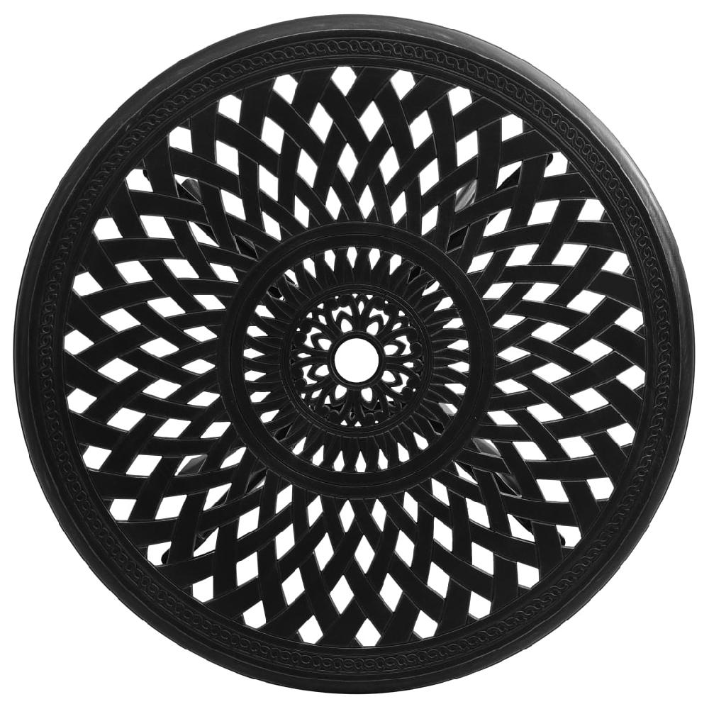 Maison Exclusive - Mesa De Jardín Negro Aluminio Fundido 78x78x72 Cm