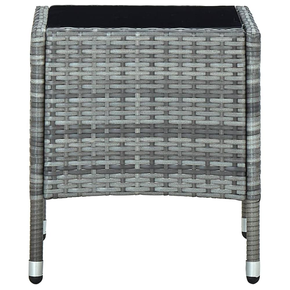 Maison Exclusive - Mesa De Jardín Ratán Sintético Gris 40x40x45 Cm