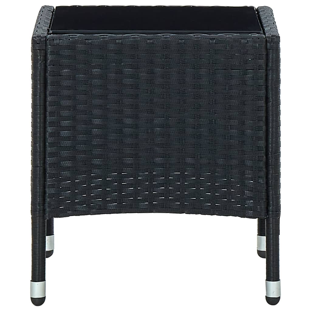 Maison Exclusive - Mesa De Jardín Ratán Sintético Negro 40x40x45 Cm