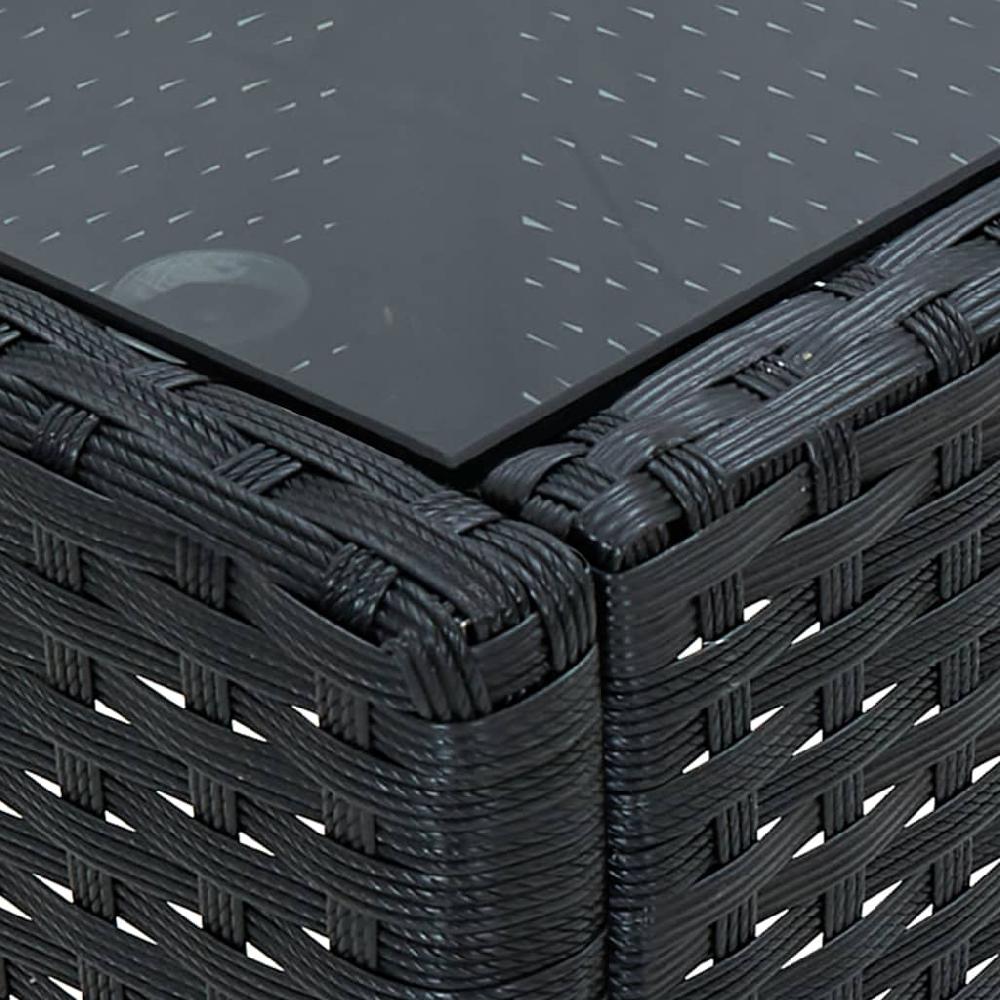 Maison Exclusive - Mesa De Jardín Ratán Sintético Negro 40x40x45 Cm