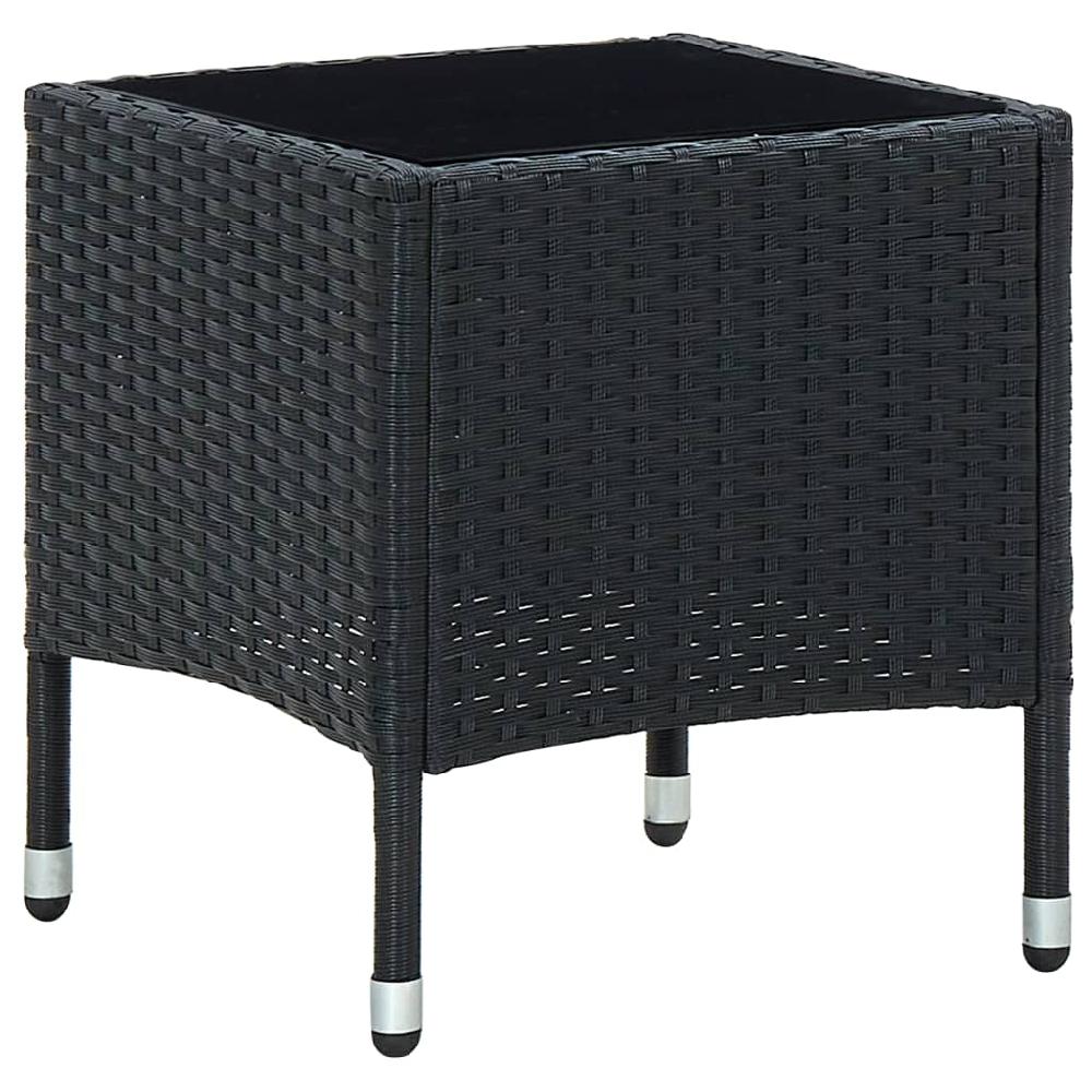Maison Exclusive - Mesa de jardín ratán sintético negro 40x40x45 cm