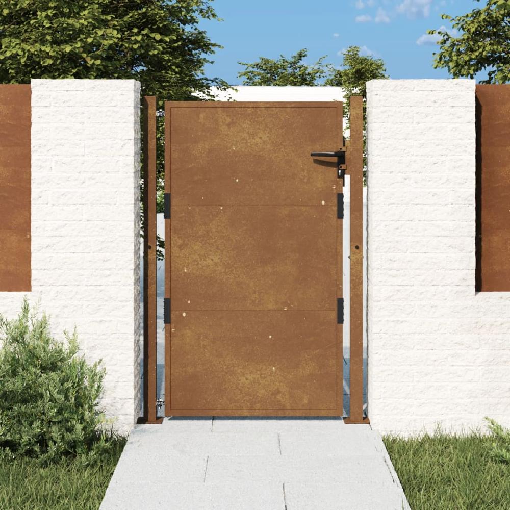 Maison Exclusive - Puerta de jardín acero corten 105x155 cm