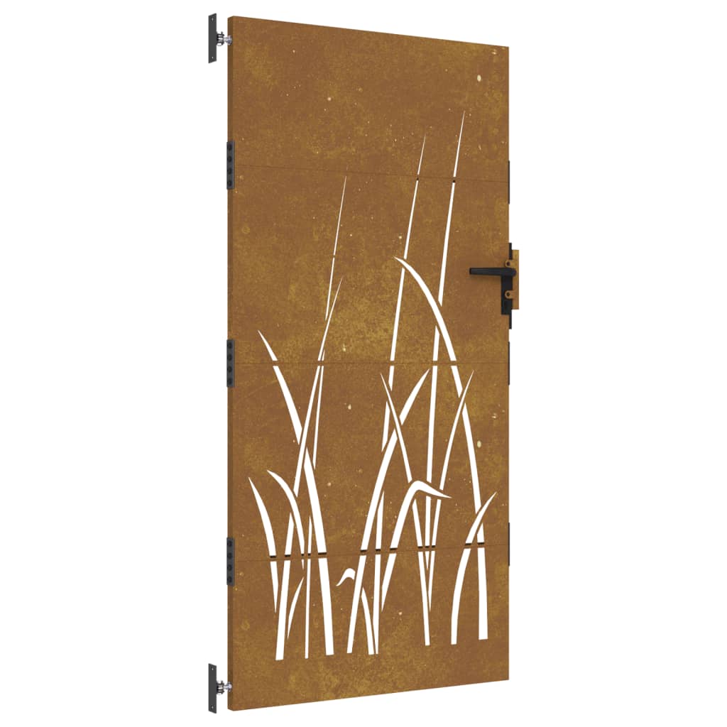 Maison Exclusive - Puerta De Jardín Acero Corten Diseño Maison Exclusive - Erba 85x175 Cm