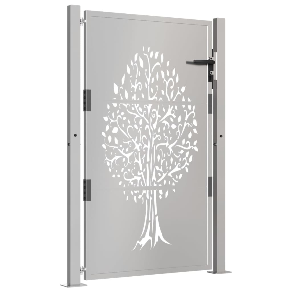 Maison Exclusive - Puerta De Jardín Acero Corten Diseño árbol 105x130 Cm