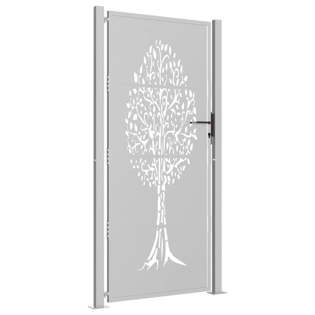 Maison Exclusive - Puerta De Jardín Acero Corten Diseño árbol 105x205 Cm
