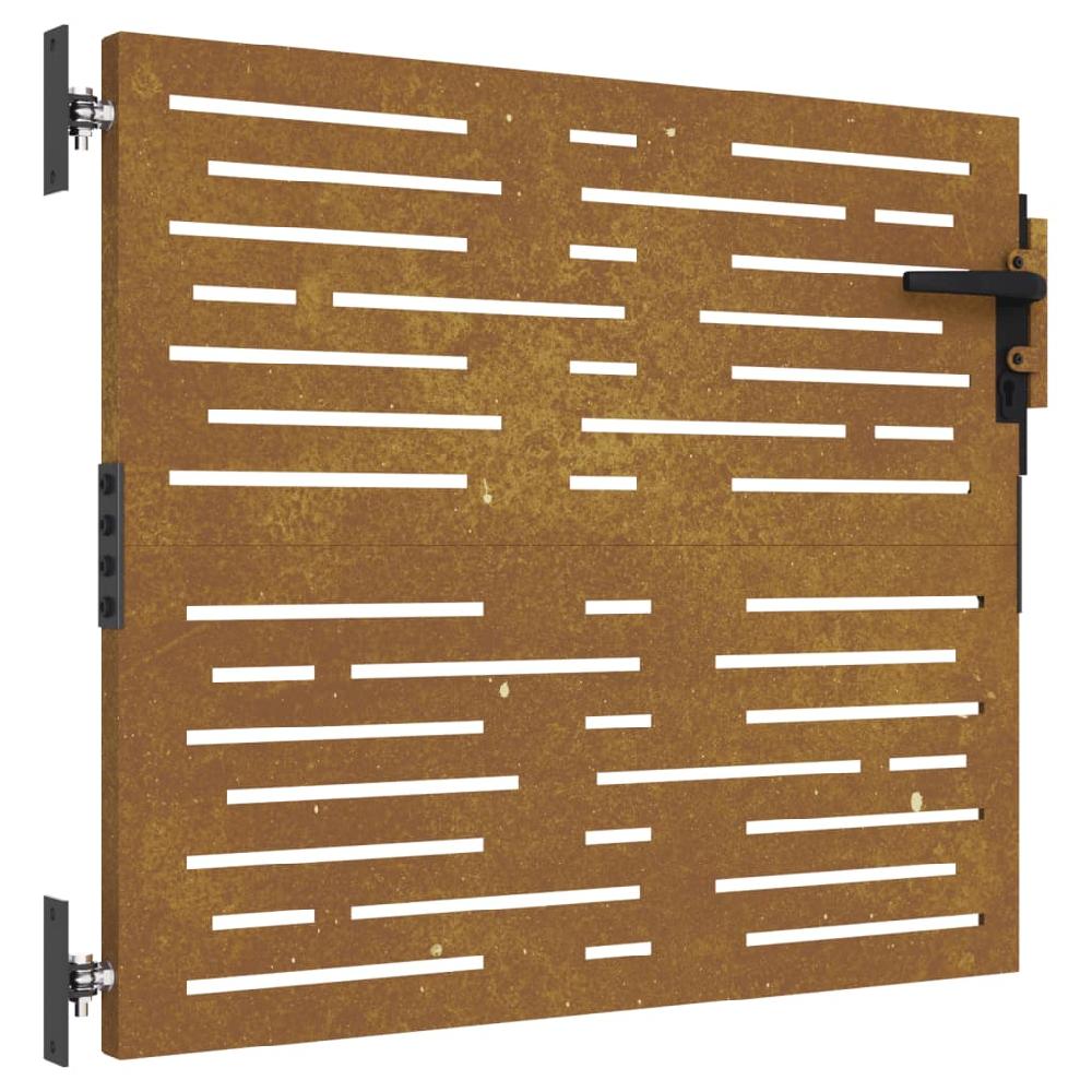 Maison Exclusive - Puerta De Jardín Acero Corten Diseño Cuadrado 85x100 Cm