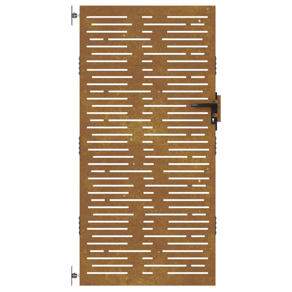 Maison Exclusive - Puerta De Jardín Acero Corten Diseño Cuadrado 85x175 Cm