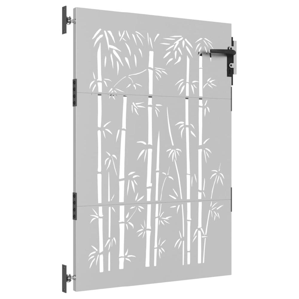 Maison Exclusive - Puerta De Jardín Acero Corten Diseño Bambú 85x150 Cm