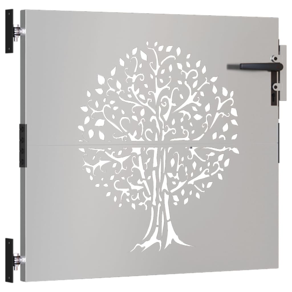 Maison Exclusive - Puerta De Jardín Acero Corten Diseño árbol 85x75 Cm