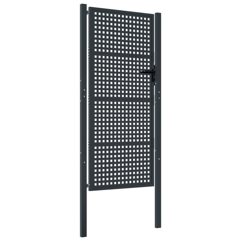 Maison Exclusive - Puerta De Jardín Acero Gris Antracita 105x225 Cm