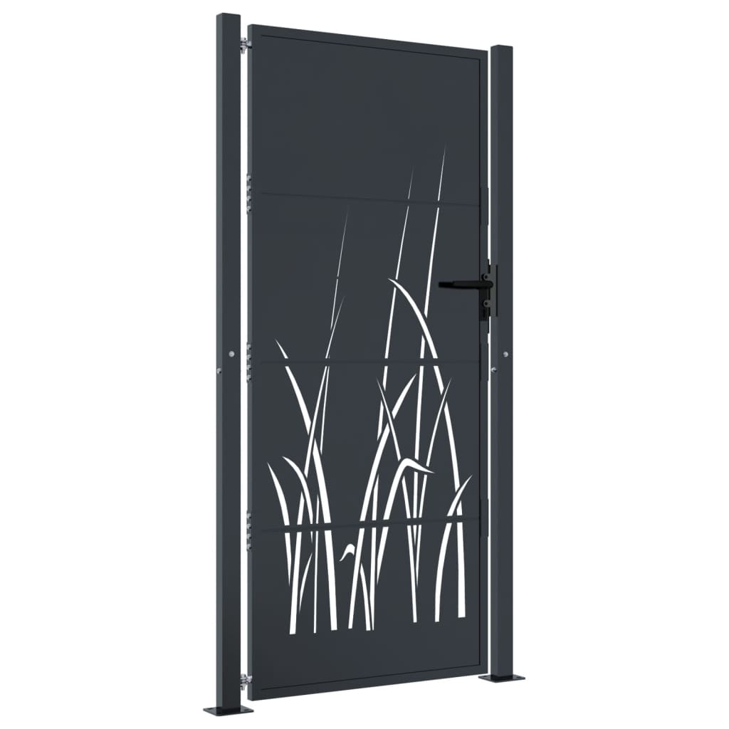 Maison Exclusive - Puerta De Jardín Acero Gris Antracita Diseño Maison Exclusive - Erba 105x205 Cm