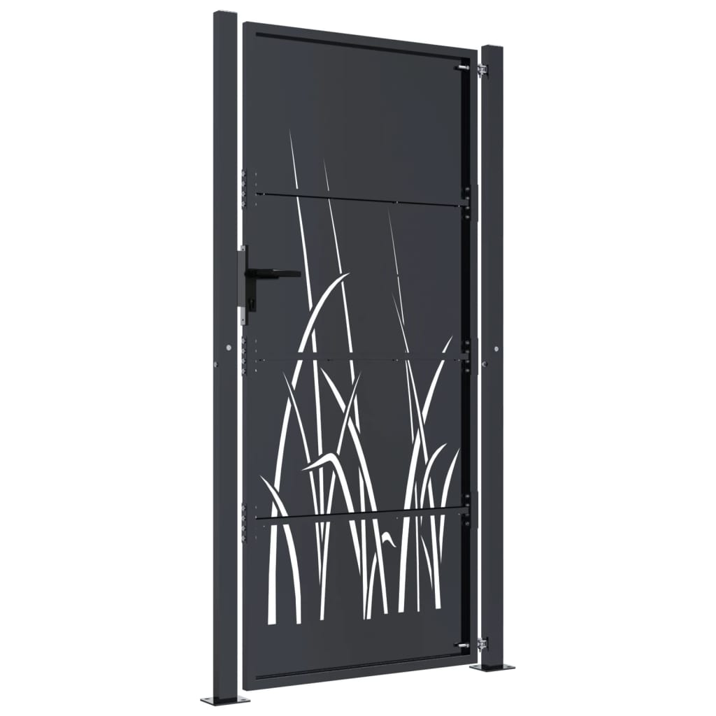 Maison Exclusive - Puerta De Jardín Acero Gris Antracita Diseño Maison Exclusive - Erba 105x205 Cm