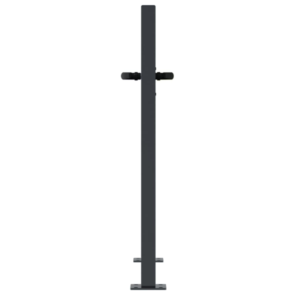 Maison Exclusive - Puerta De Jardín Acero Gris Antracita Diseño Cuadrado 105x80 Cm