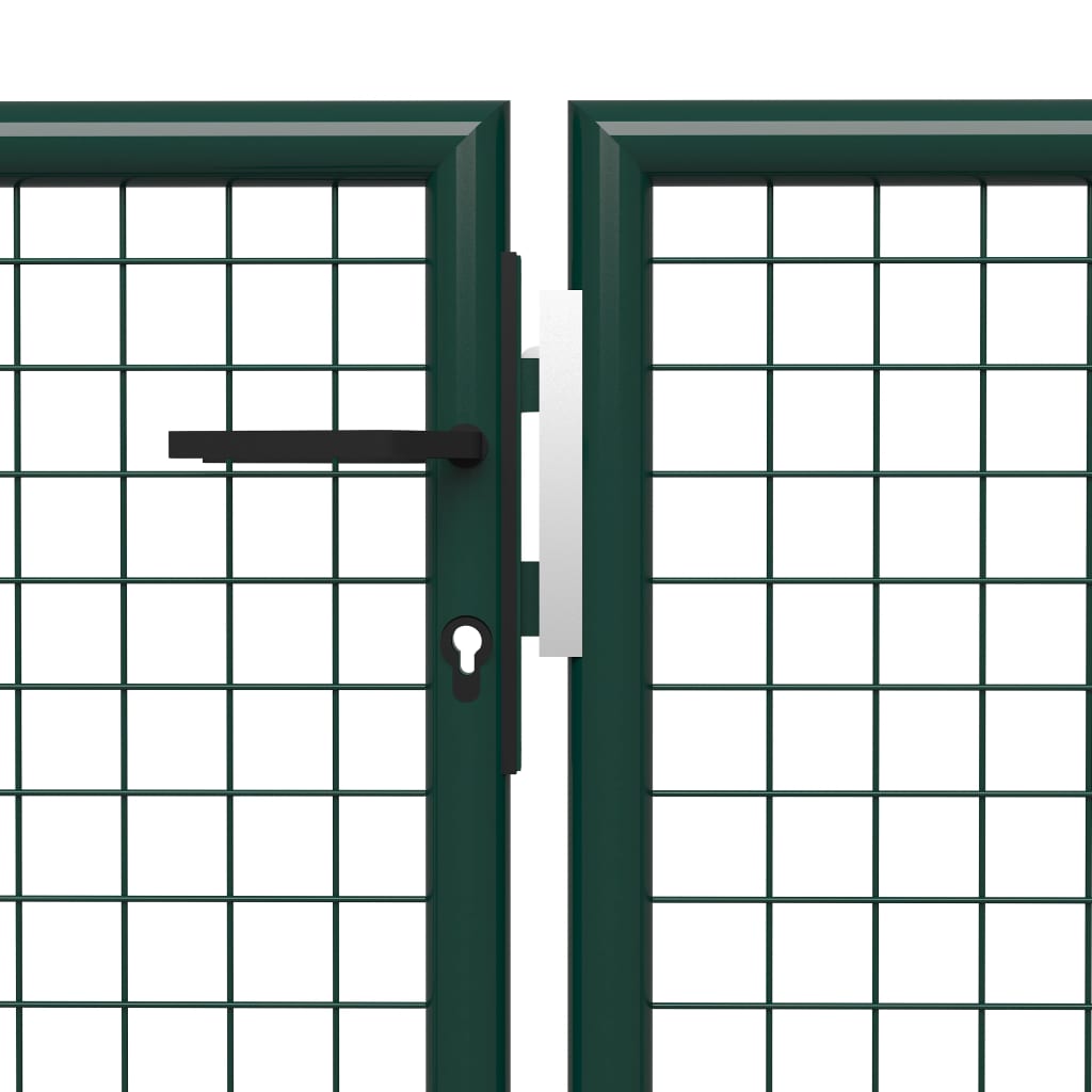 Maison Exclusive - Puerta De Jardín De Acero Verde 400x150 Cm