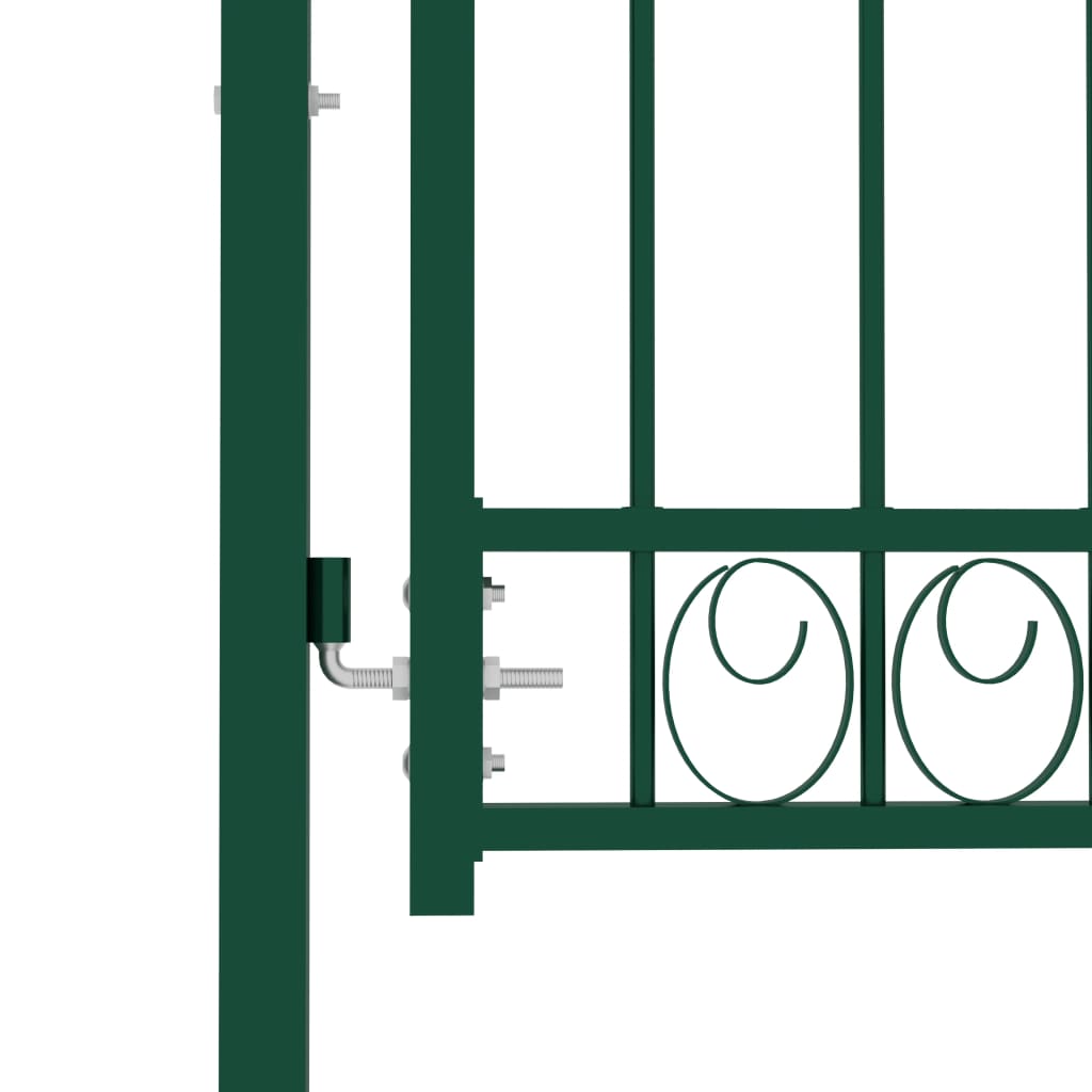 Maison Exclusive - Puerta De Valla Con Picos Acero Verde 100x175 Cm