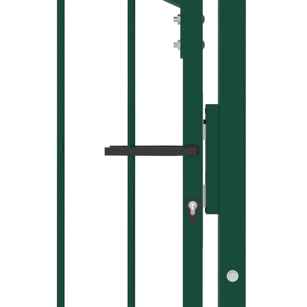 Maison Exclusive - Puerta De Valla Con Picos Acero Verde 100x125 Cm