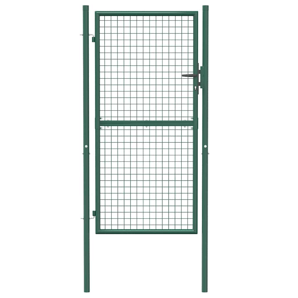 Maison Exclusive - Puerta De Valla De Acero Verde 100x175 Cm