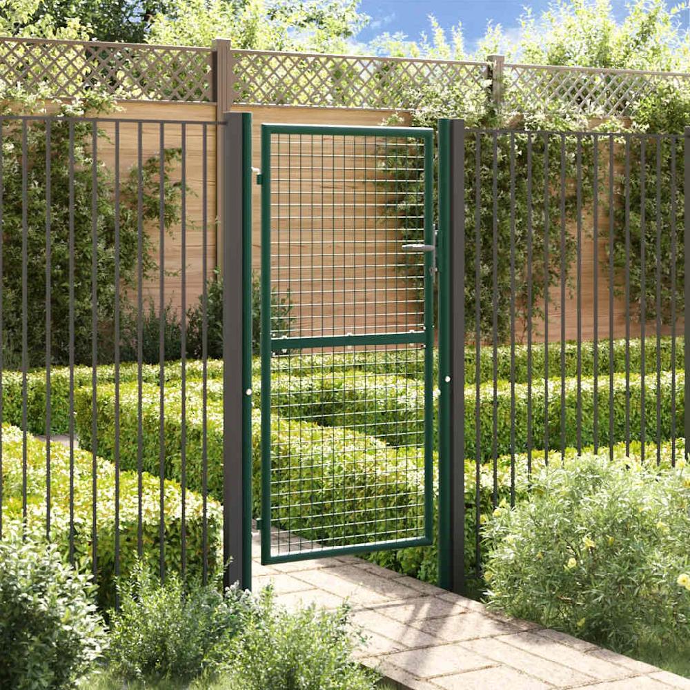 Maison Exclusive - Puerta de valla de acero verde 100x175 cm