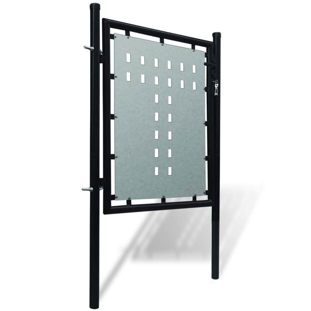 Maison Exclusive - Puerta De Valla De Jardín Negra 100x125 Cm