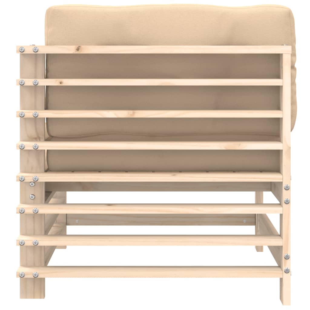 Maison Exclusive - Sofá Esquinero Con Cojines Madera Maciza De Pino