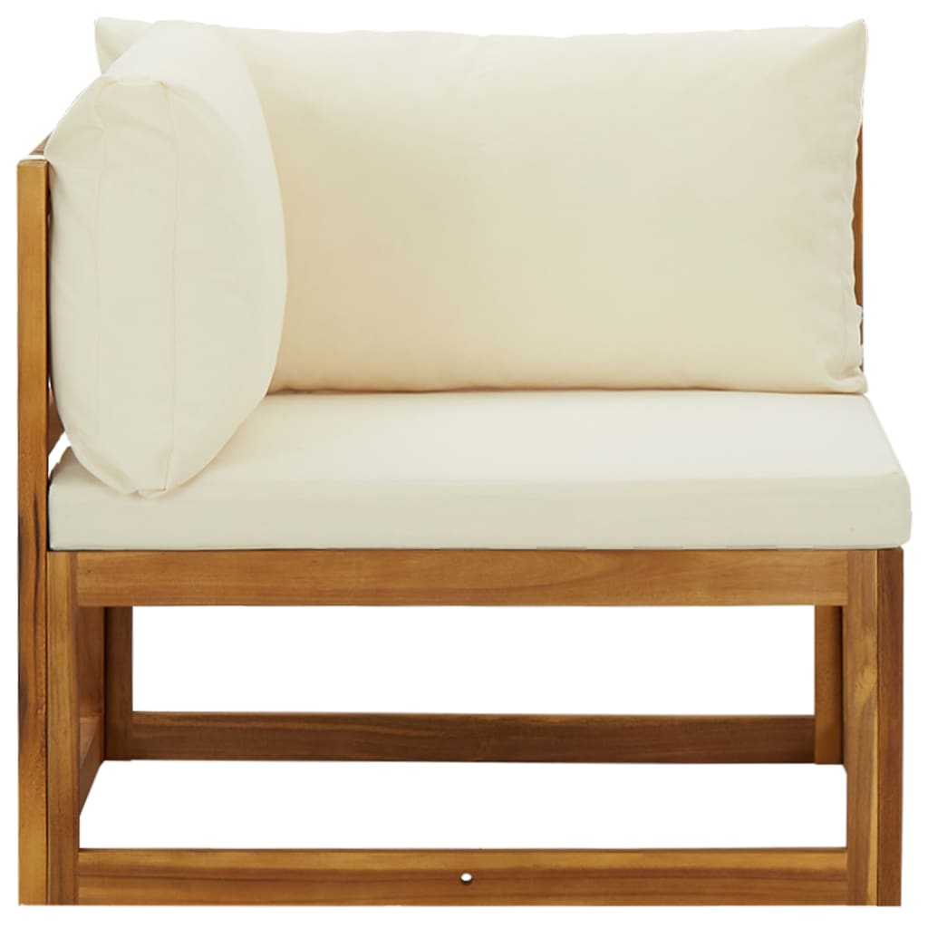 Maison Exclusive - Sofás De Esquina Modulares 2 Uds Con Cojines Tela Blanco Crema