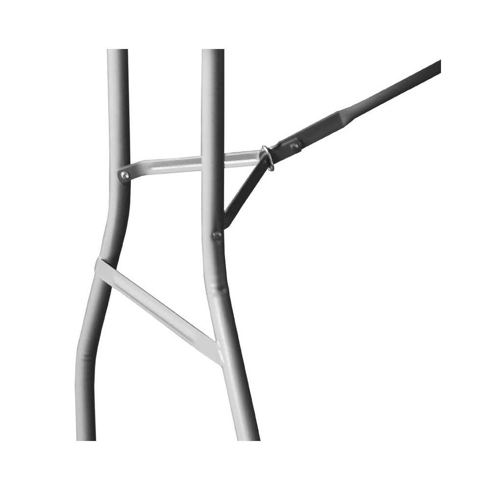 Marbueno Mesa Plegable Rectangular Resina Blanco Estructura De Acero Capacidad 4-6 Persona