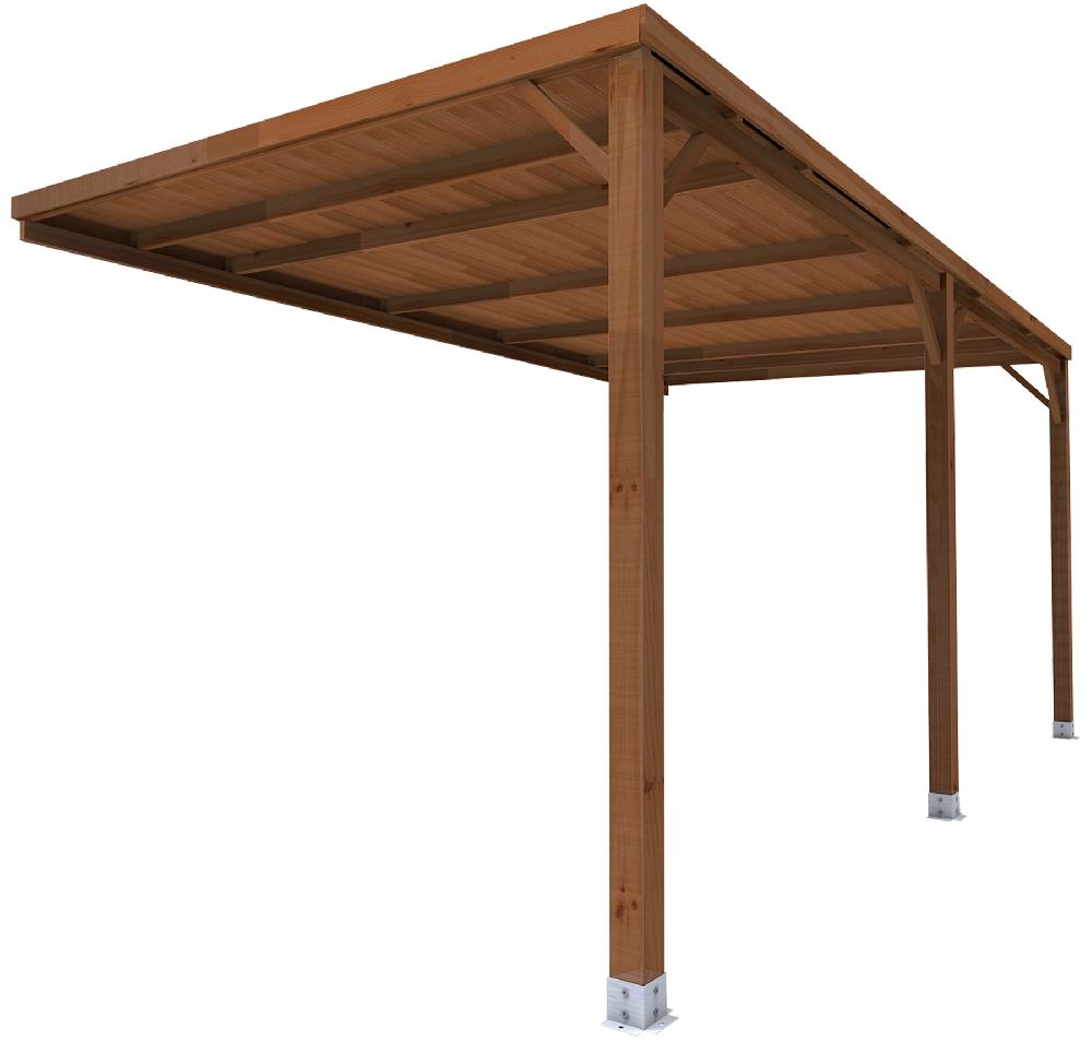 Marquesina De Madera Aitana Marrón De 300x500 Cm