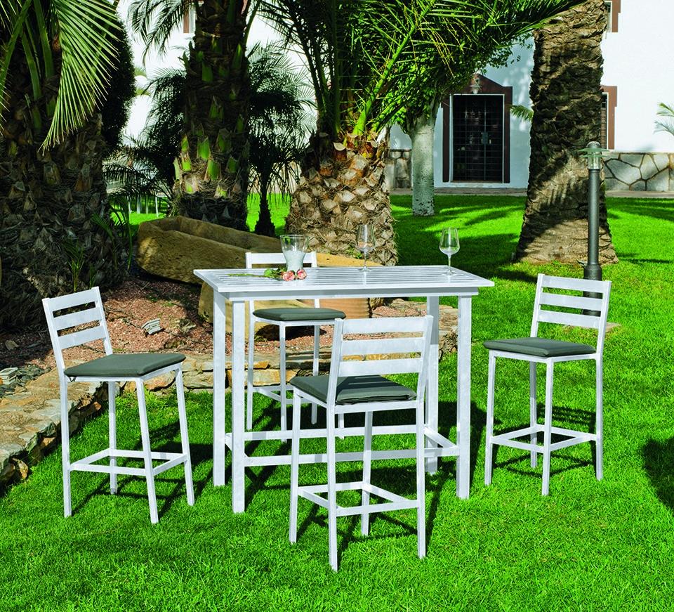 Mesa alta bar aluminio Tropea