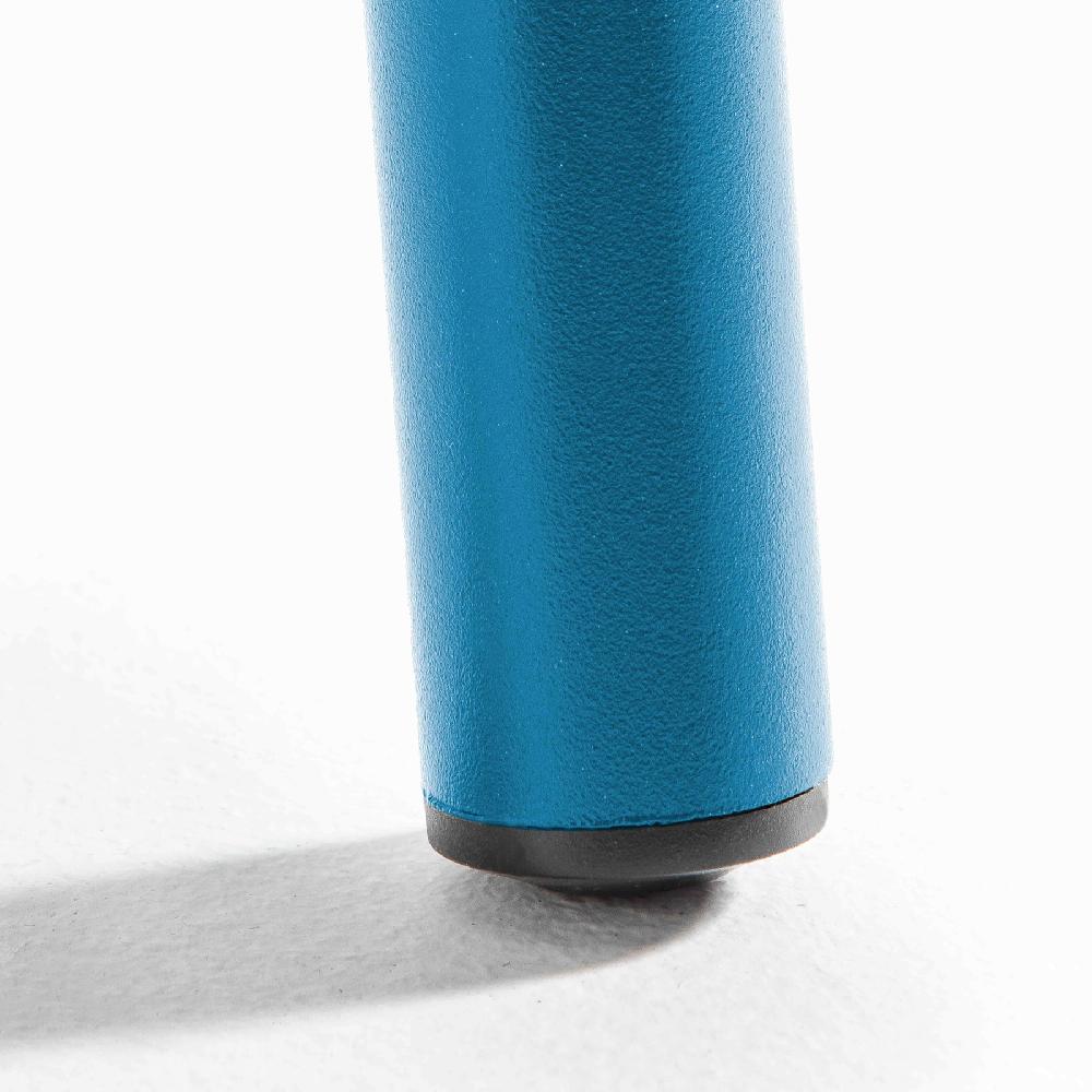 Mesa Alta De Comedor De Metal Azul Pacífico De 120 Cm Palavas - Oviala