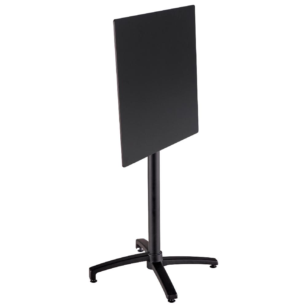 Mesa Alta De Jardín De 60x60 Cm Inclinable Laminada En Negro Opéra - Oviala