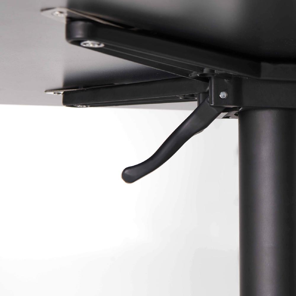 Mesa Alta De Jardín De 60x60 Cm Inclinable Laminada En Negro Opéra - Oviala