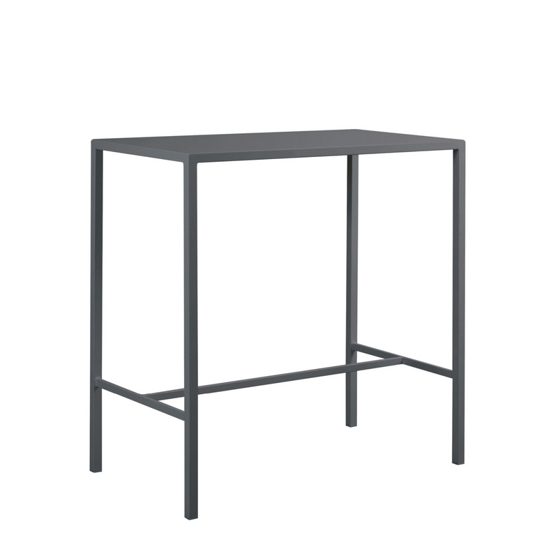Mesa alta de jardín de metal "Seaside" 105x60 cm 110h Gris antiguo