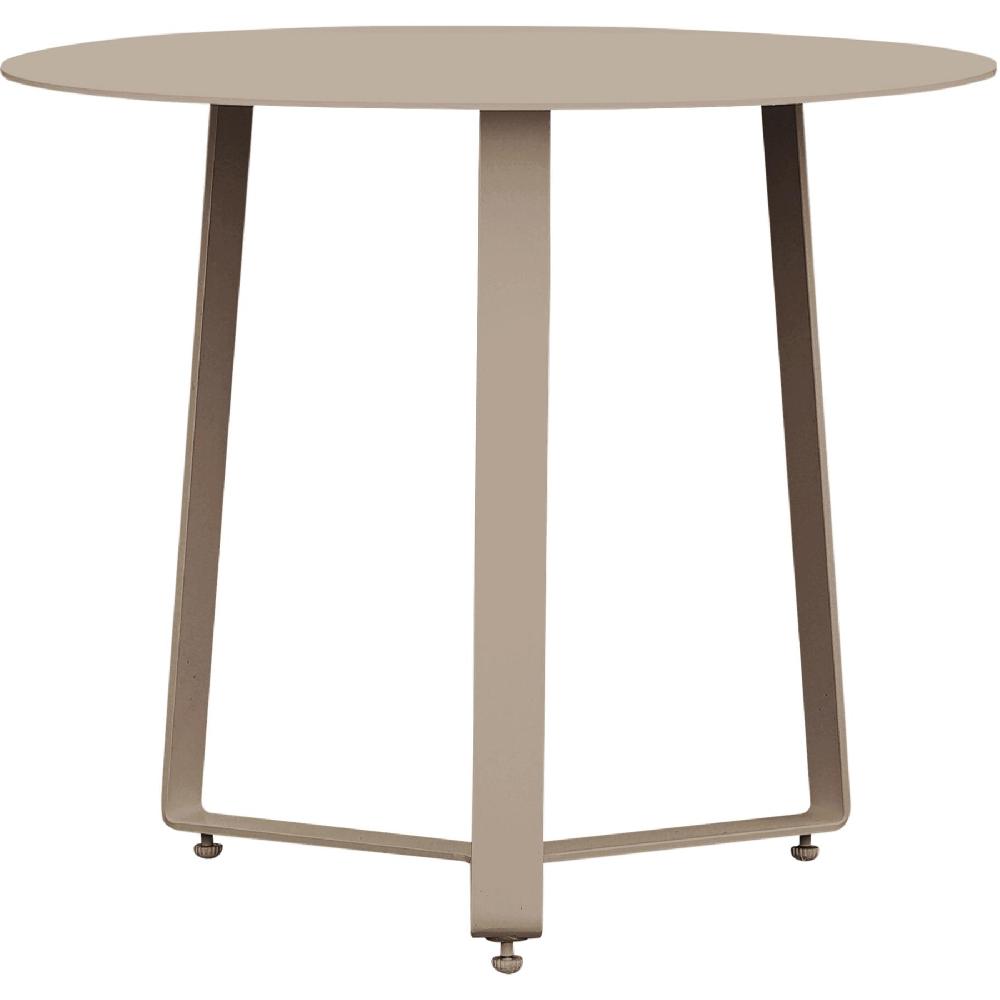 Mesa auxiliar Bangor diam 60cm exterior y jardín de aluminio taupe